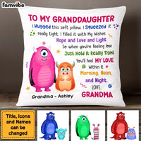 Personalized Gift For Granddaughter Monster Hug This Pillow 25520 thumb 1