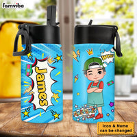 Personalized Gift For Grandson Kid Popart Kids Water Bottle 30475 thumb 1