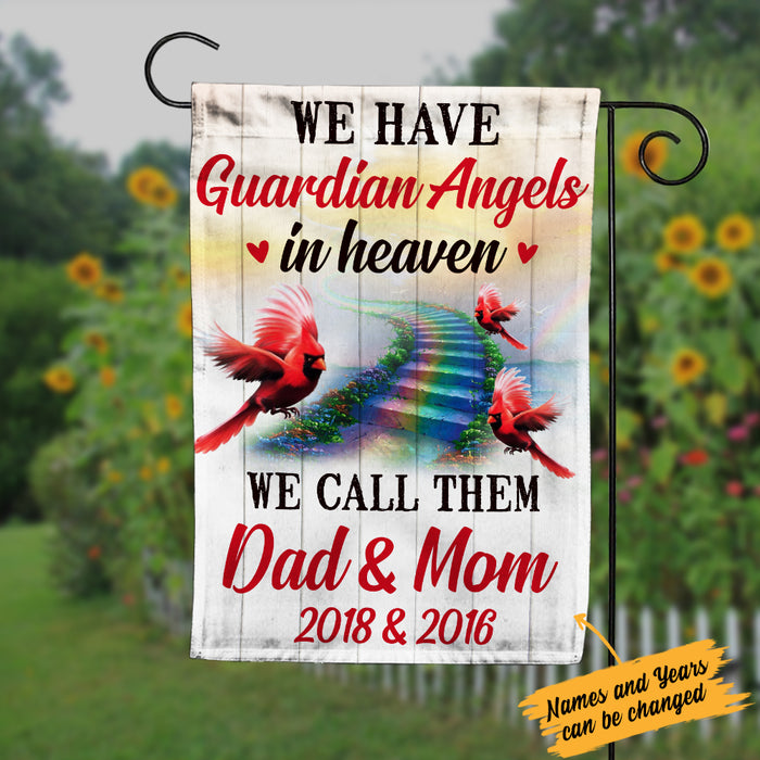 Personalized Memorial Mom Dad Cardinal Bird Garden Flag JL111 95O34 1