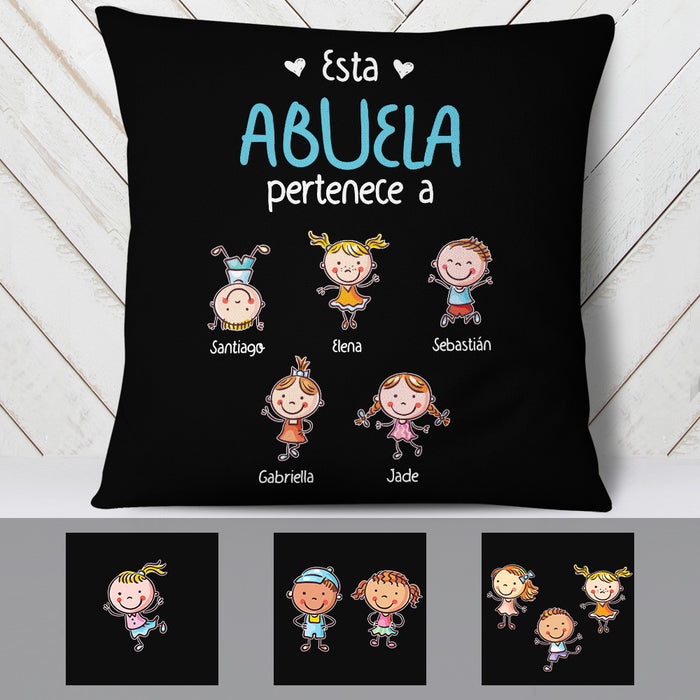 Personalized Abuela Abuelo Spanish Grandma Grandpa Belongs Pillow AP88 67O57 (Insert Included) 1