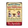 Personalized Backyard Chillin & Grillin Spanish Patio Metal Sign 26000 1