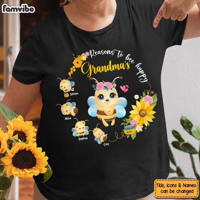 Personalized Gift for Grandma Reasons To Be Happy Shirt - Hoodie - Sweatshirt 26002 1