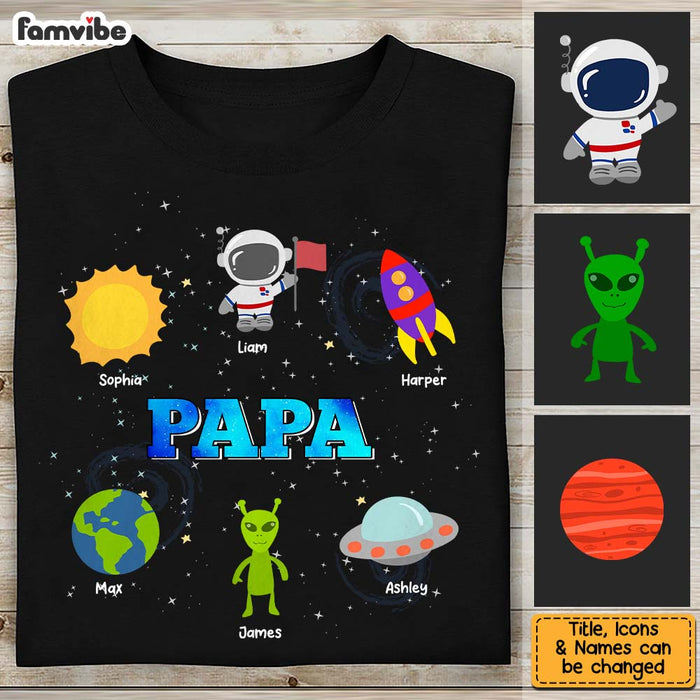 Personalized Gift For Papa Grandpa Space Shirt - Hoodie - Sweatshirt 26004 1
