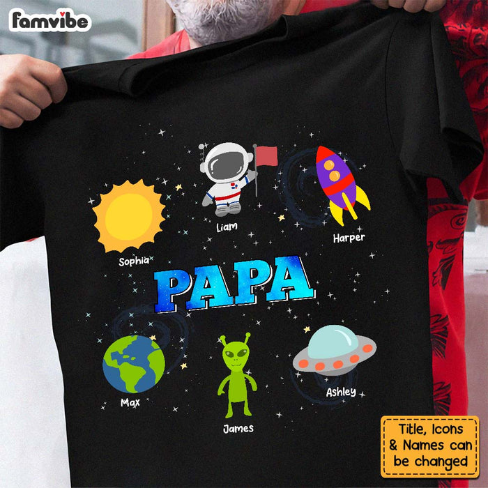 Personalized Gift For Papa Grandpa Space Shirt - Hoodie - Sweatshirt 26004 1
