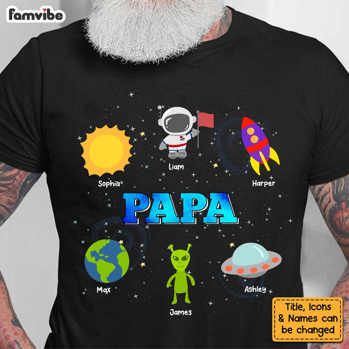Personalized Gift For Papa Grandpa Space Shirt - Hoodie - Sweatshirt 26004 1