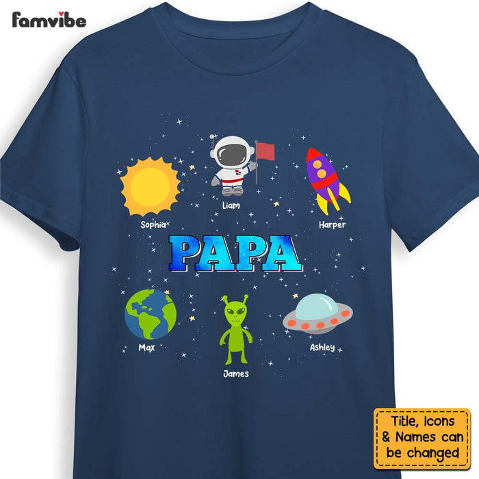 Personalized Gift For Papa Grandpa Space Shirt - Hoodie - Sweatshirt 26004 1