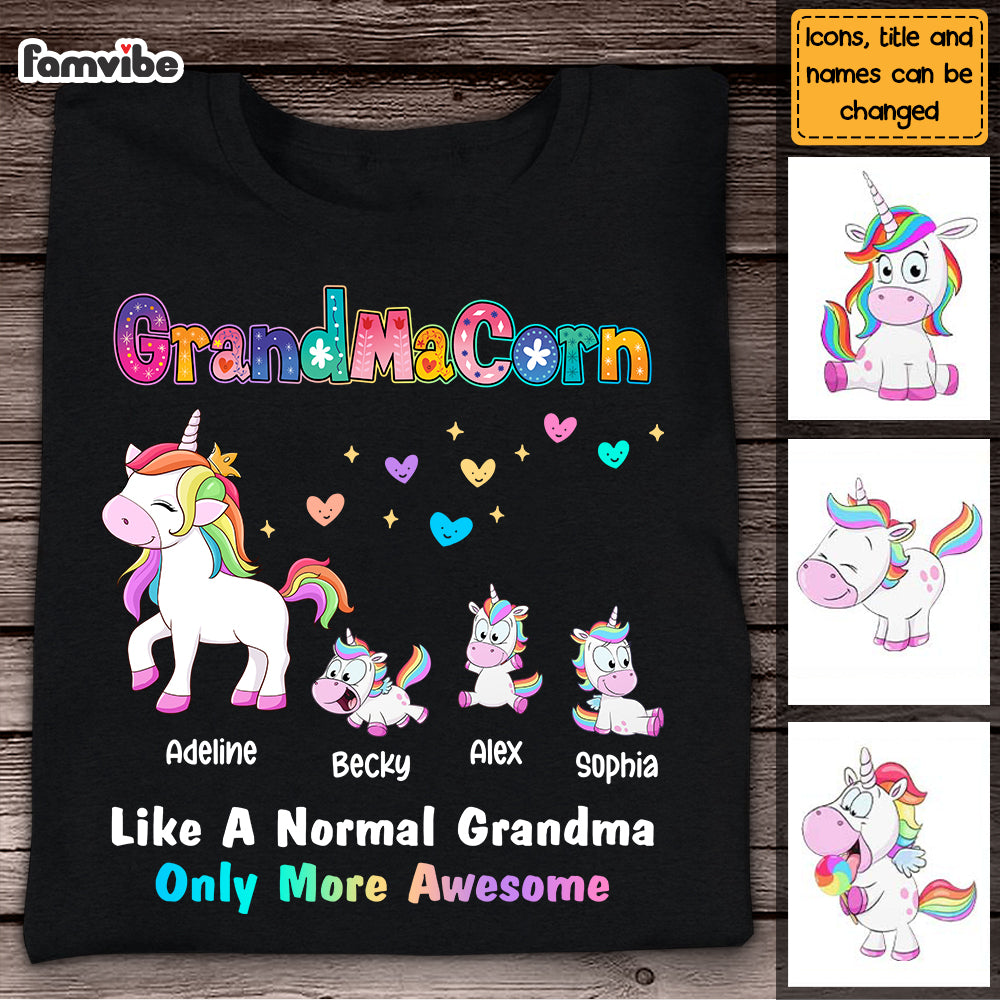Personalized  Grandmacorn Like A Normal Grandma Shirt Hoodie Sweatshirt 26007 Primary Mockup