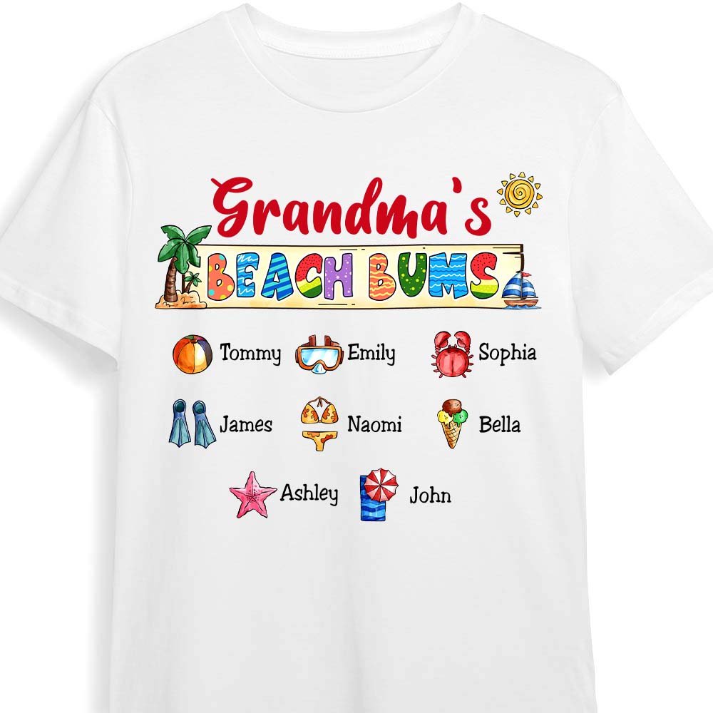 Personalized Gift For Mom Grandma Beach Bums Shirt Hoodie Sweatshirt 26015 Primary Mockup