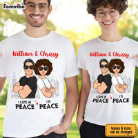 Personalized Gift For Couple Come In Peace Shirt - Hoodie - Sweatshirt 26016 thumb 1