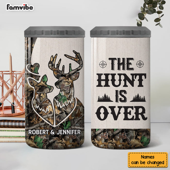 Personalized Gifr For Couple The Hunt Is Over 4 in 1 Can Cooler 26026 1