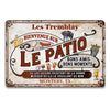 Personalized Gift for Family French Bienvenue Sur Le Patio Metal Sign 26028 1