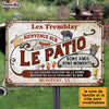 Personalized Gift for Family French Bienvenue Sur Le Patio Metal Sign 26028 1