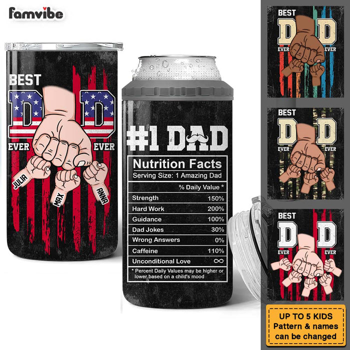 Personalized Gifts For Dad #1 Dad Fist Bump 4 in 1 Can Cooler 26031 1