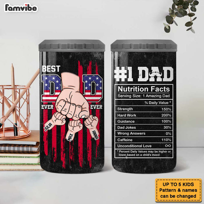 Personalized Gifts For Dad #1 Dad Fist Bump 4 in 1 Can Cooler 26031 1