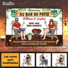 Personalized Gift for Family French Bienvenue Sur Le Patio Metal Sign 26033 1