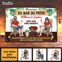 Personalized Gift for Family French Bienvenue Sur Le Patio Metal Sign 26033 thumb 1