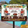 Personalized Gift for Family French Bienvenue Sur Le Patio Metal Sign 26033 1