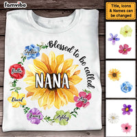 Personalized Gift For Mom Grandma Flower Blessed To Be Called Shirt - Hoodie - Sweatshirt 26034 thumb 1