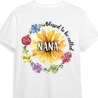 Personalized Gift For Mom Grandma Flower Blessed To Be Called Shirt - Hoodie - Sweatshirt 26034 thumb 1