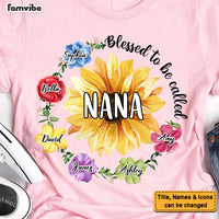 Personalized Gift For Mom Grandma Flower Blessed To Be Called Shirt - Hoodie - Sweatshirt 26034 thumb 1