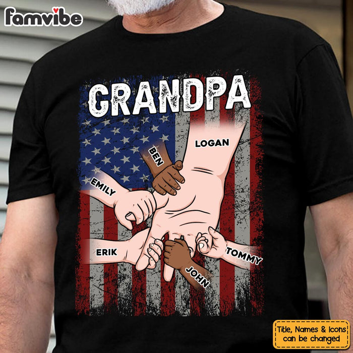 Personalized Gift For Dad Hand In Hand Shirt - Hoodie - Sweatshirt 26036 1