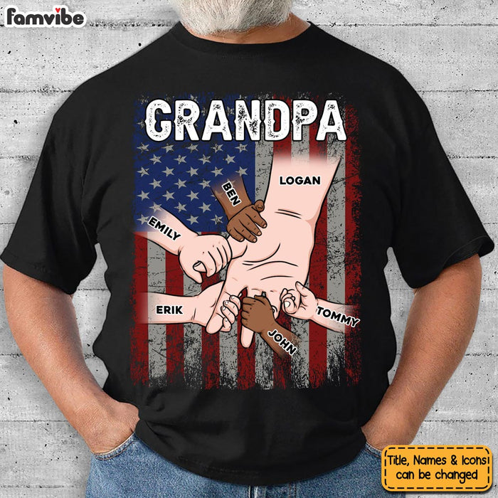 Personalized Gift For Dad Hand In Hand Shirt - Hoodie - Sweatshirt 26036 1