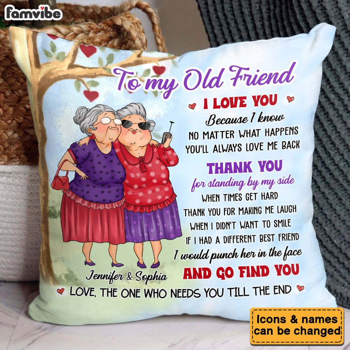 Personalized Gift For Friends To My Old Friend Pillow 30920 1