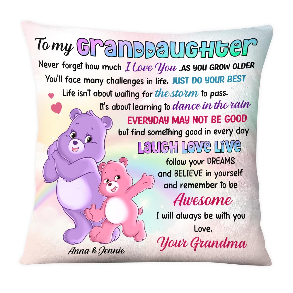 Personalized Gift For Daughter Granddaughter Laugh Love Live Pillow 26037 Primary Mockup