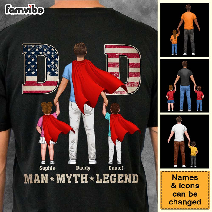 Personalized Gifts For Dad Super Dad Man Myth Legend Shirt 26042 1