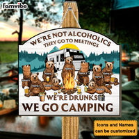 Personalized Gift For Camping Couple Friend We Are Drunk Wood Sign 26045 thumb 1