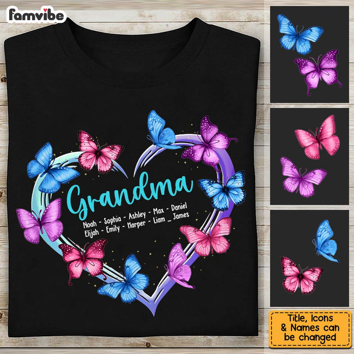 Personalized Gift For Mom Grandma Butterflies Shirt - Hoodie - Sweatshirt 26050 1