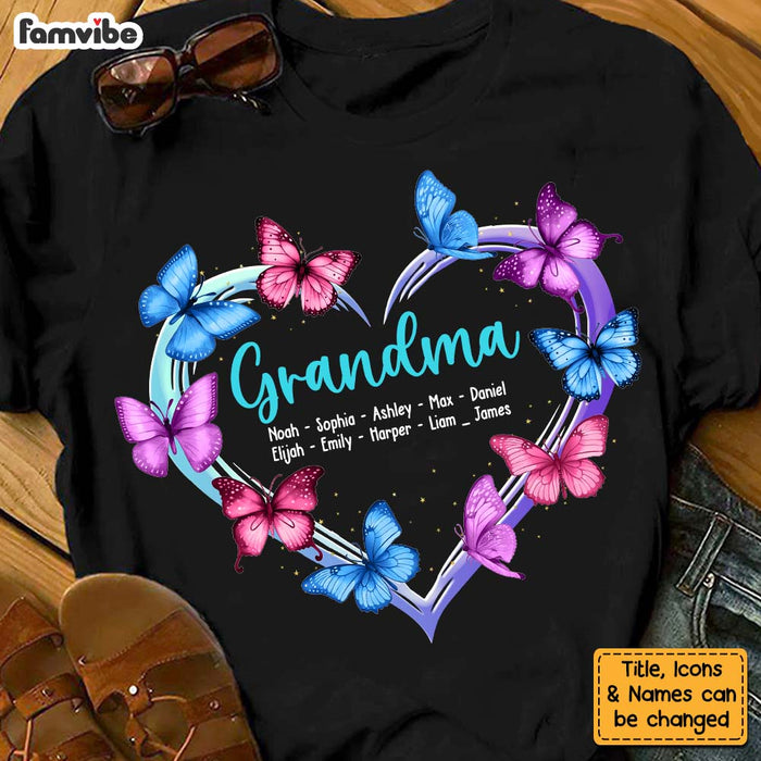 Personalized Gift For Mom Grandma Butterflies Shirt - Hoodie - Sweatshirt 26050 1