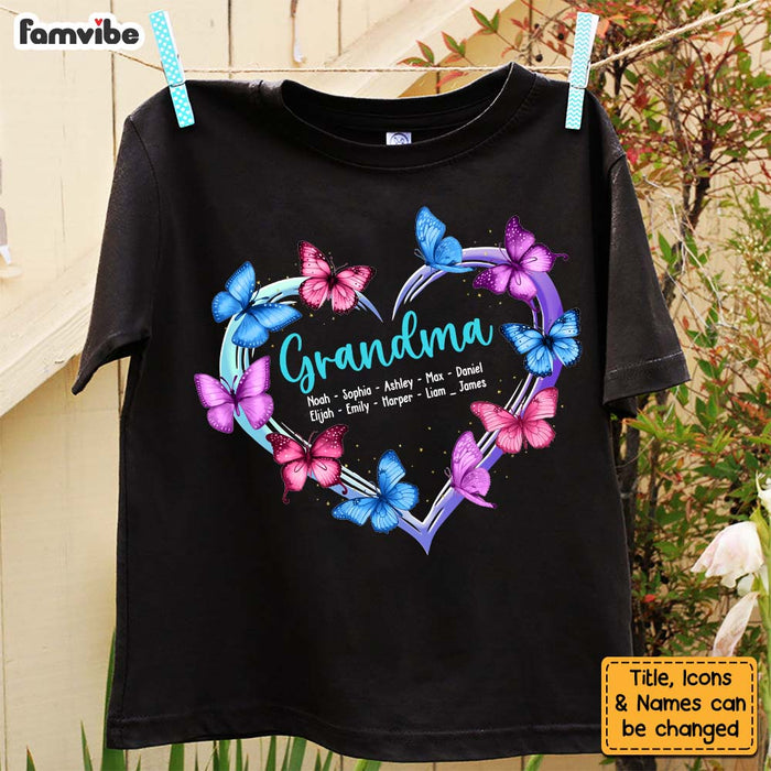 Personalized Gift For Mom Grandma Butterflies Shirt - Hoodie - Sweatshirt 26050 1