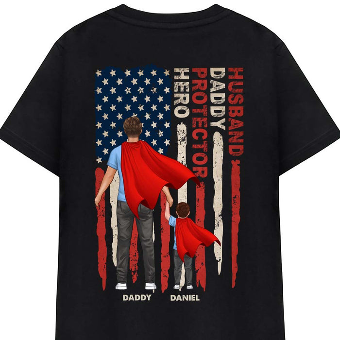 Personalized Gifts For Dad Husband Daddy Protector Hero Shirt 26051 1