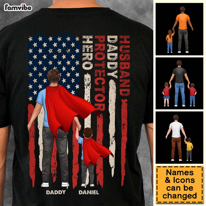 Personalized Gifts For Dad Husband Daddy Protector Hero Shirt 26051 1