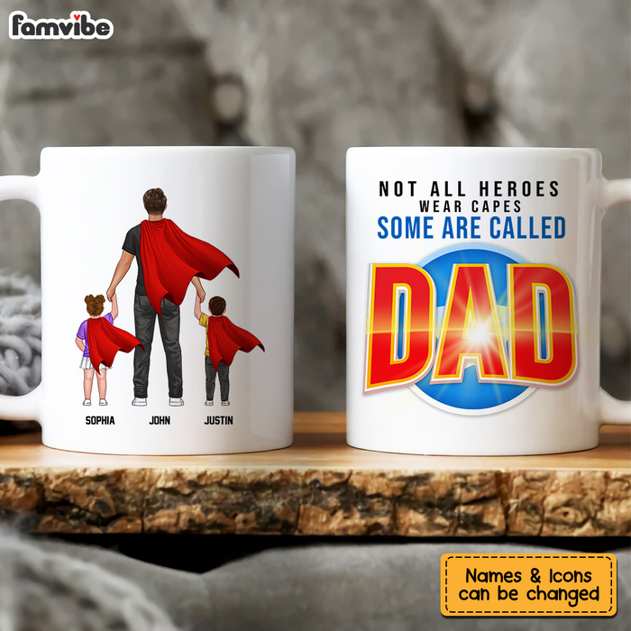 Personalized Gift For Dad Not All Heroes Wear Capes Mug 26052 1