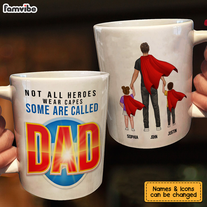 Personalized Gift For Dad Not All Heroes Wear Capes Mug 26052 1