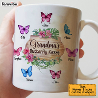 Personalized Gift For Grandma Butterfly Kisses Mug 26053 thumb 1