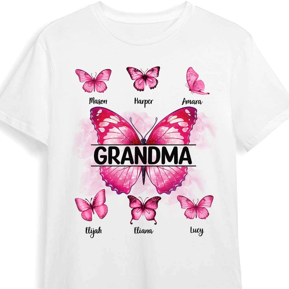 Personalized Gift For Mom Grandma Butterflies Shirt Hoodie Sweatshirt 26056 Primary Mockup