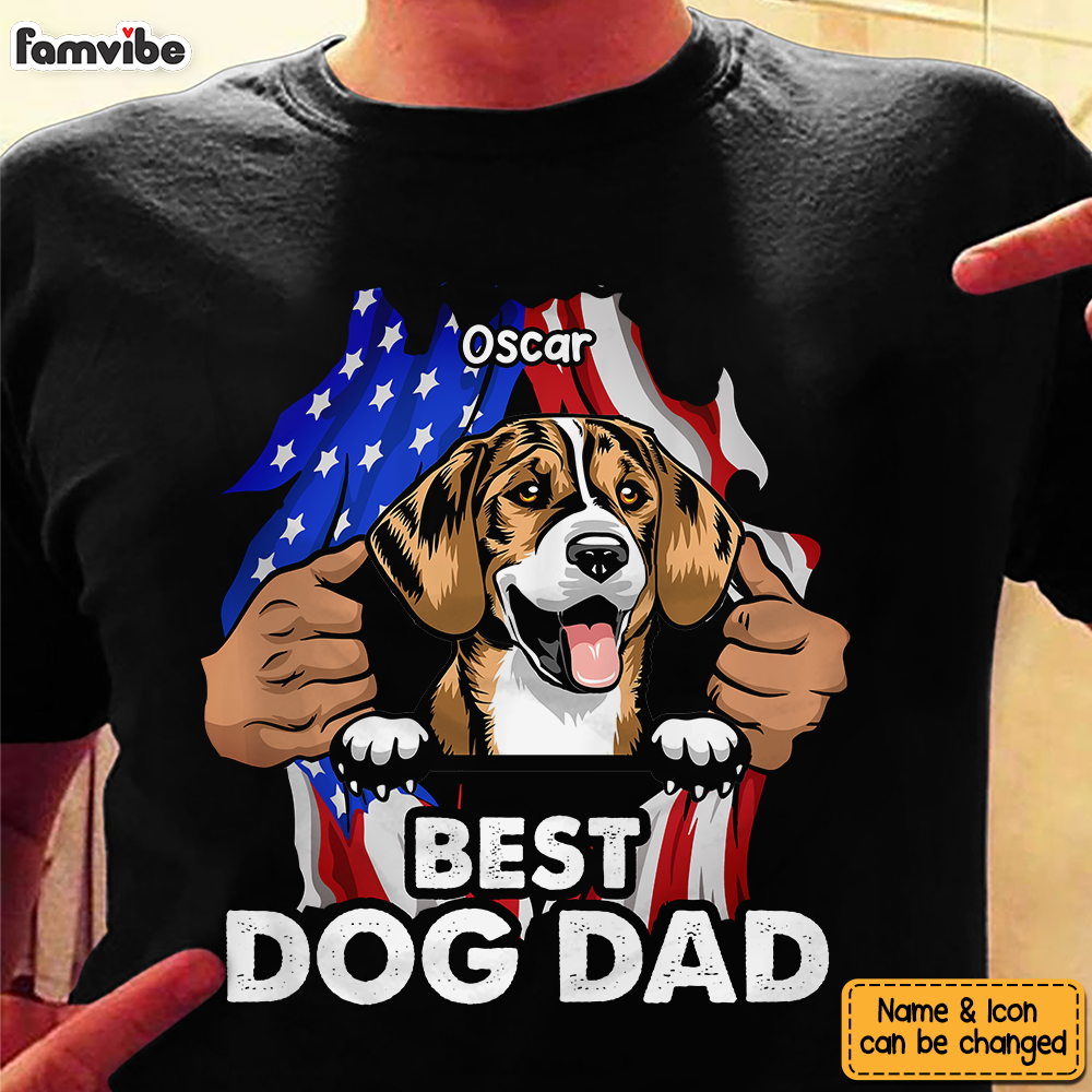 Personalized Gift for Dog Dad Shirt Hoodie Sweatshirt 26057 Primary Mockup