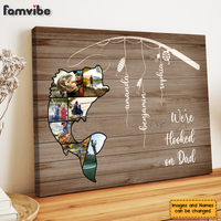 Personalized Gift for Dad We Are Hooked Canvas 26061 thumb 1