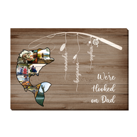 Personalized Gift for Dad We Are Hooked Canvas 26061 thumb 1