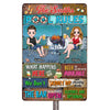 Personalized Gift For Couple Pool Rule Metal Sign 26066 1