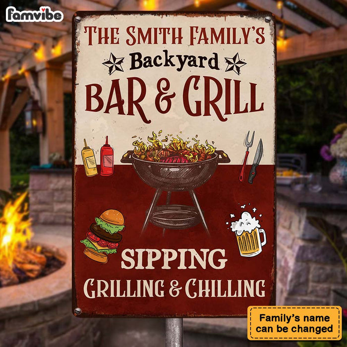 Personalized Gift For Family Backyard Metal Sign 26068 1