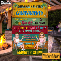 Personalized Gift For Couple Husband Wife Patio Backyard Bar Spanish Metal Sign 26069 thumb 1