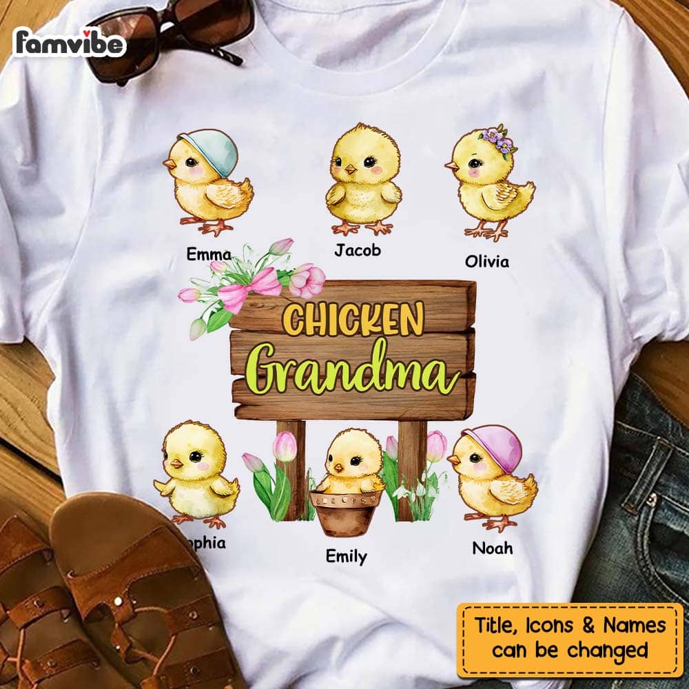 Personalized Gift For Mom Grandma Little Chicks Shirt Hoodie Sweatshirt 26072 Primary Mockup