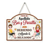 Personalized Gift For Couple Husband Wife Family Patio Spanish Wood Sign 26081 1