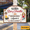 Personalized Gift For Couple Husband Wife Family Patio Spanish Wood Sign 26081 1