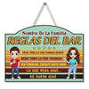 Personalized Gift For Couple Husband Wife Outdoor Spanish Bar Rules Wood Sign 26082 1