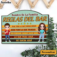 Personalized Gift For Couple Husband Wife Outdoor Spanish Bar Rules Wood Sign 26082 thumb 1